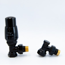 Комплект термостатичний Vario Term, ELEGANT, кутовий, глянцевий чорний, ELGS0213C/FK