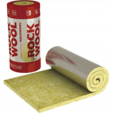 Мат ламельний 1000*8000*30мм ROCKWOOL ALU LAMELLA MAT фольгований. Вата базальтова мінеральна